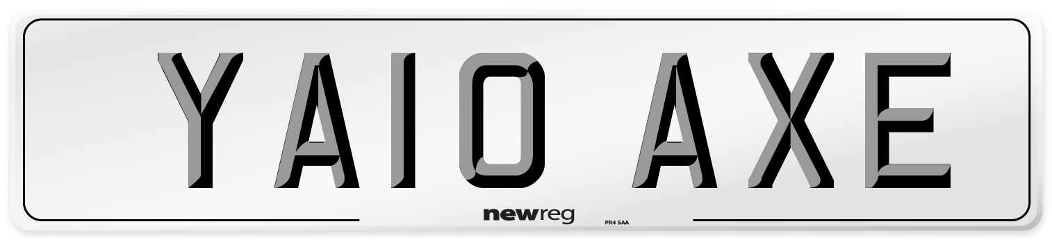 YA10 AXE Number Plate from New Reg